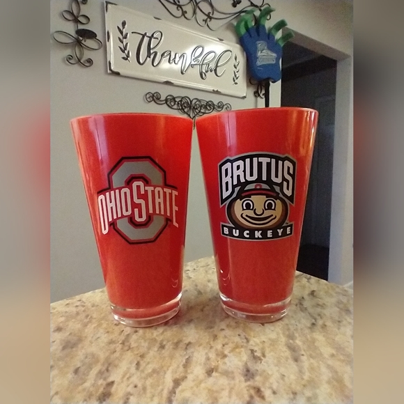 Ohio State/Brutus Buckeye 20oz Acrylic cups Set of 2 - Picture 1 of 1